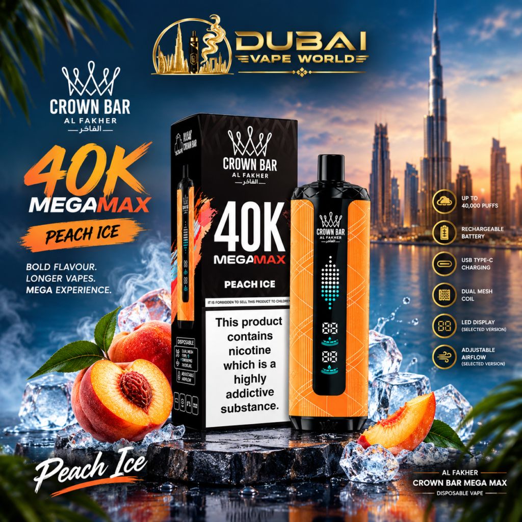 Al Fakher Crown Bar Mega Max 40K Puffs Disposable Vape in Dubai