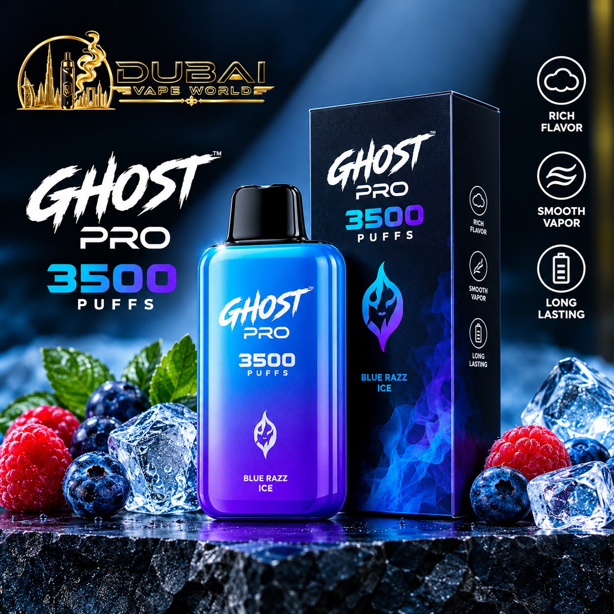 Ghost Pro 3500 Puffs Disposable Vape in Dubai